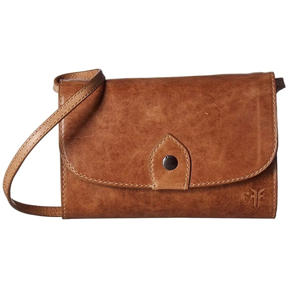 Frye Small Melissa Brown Leather crossbody bag